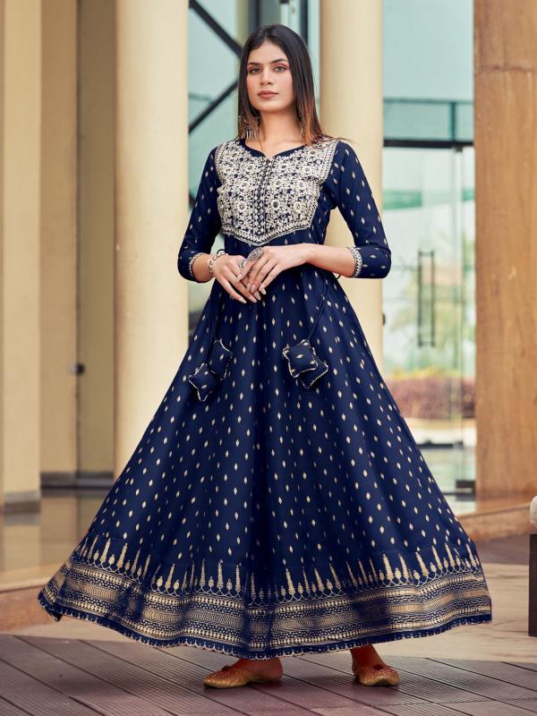 Blue Hills Walkway 40 Rayon Anarkali Kurti Collection